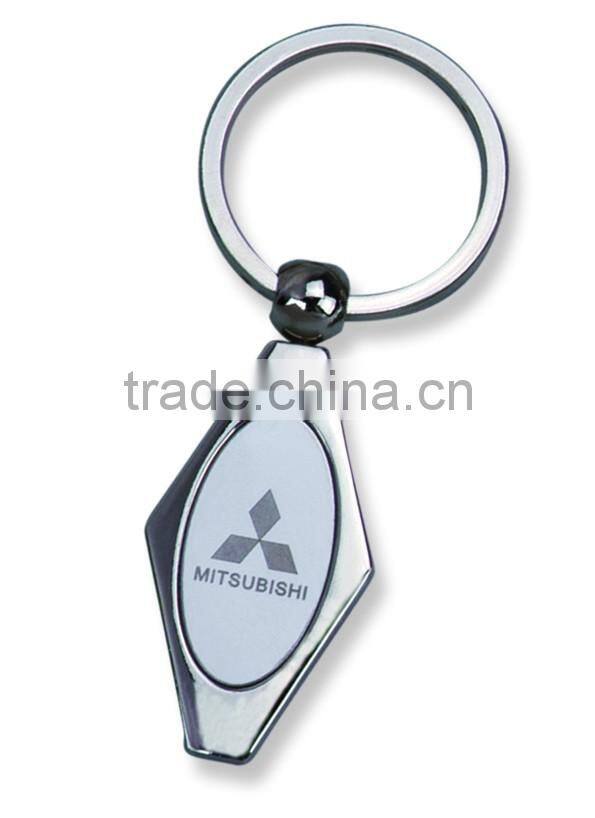 2016 Wholesale Customized Metal Diamond Shaped Keychains