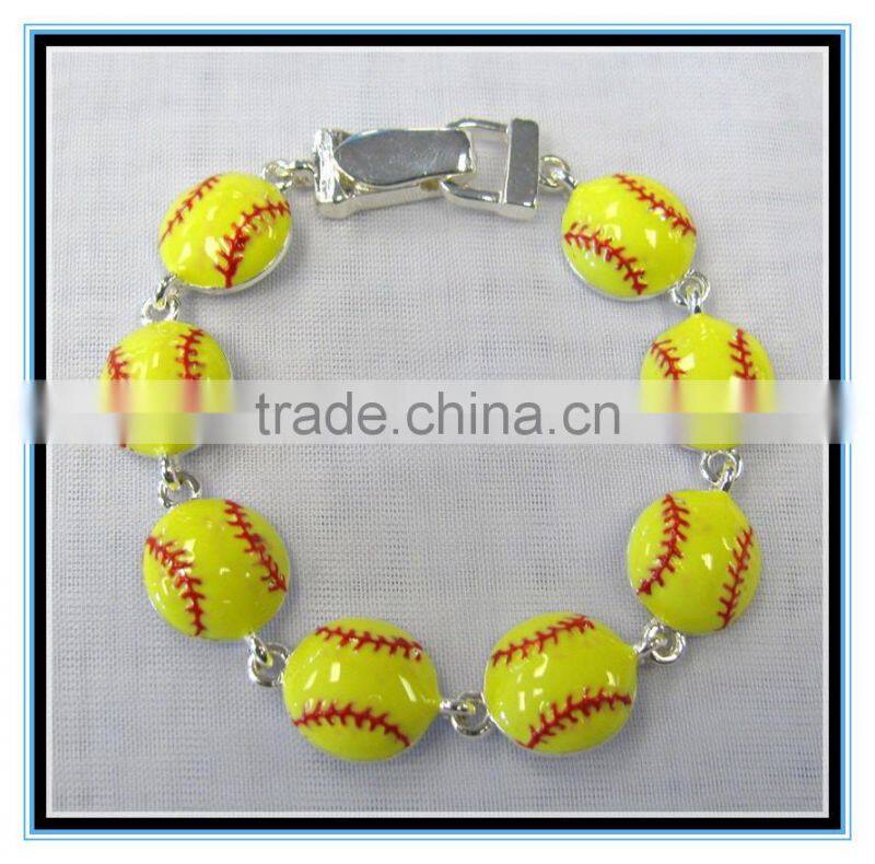 2015 sports enamel green tennis bracelet magnetic bracelet wholesale
