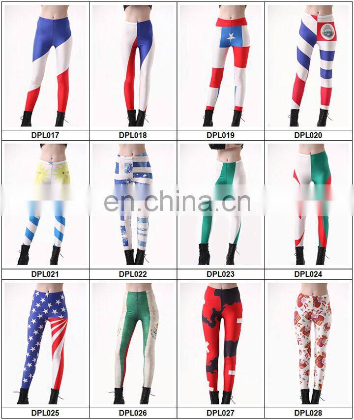 Flag print one size fits all leggings,women gym leggings,gym leggings