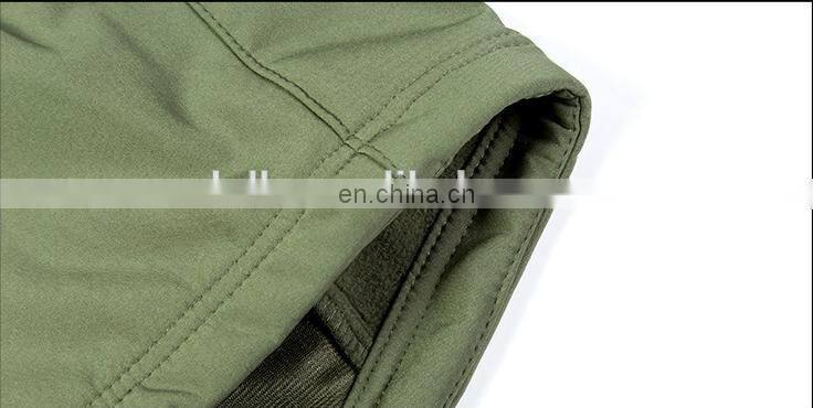 Custom design military hooded softshell jacket for men