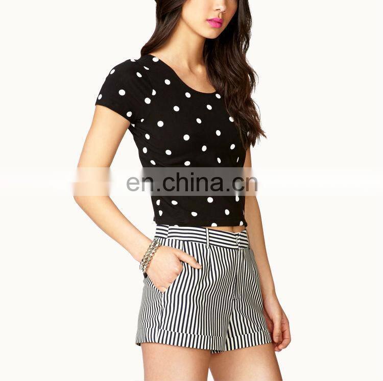 Striped Woven Shorts CSS0113