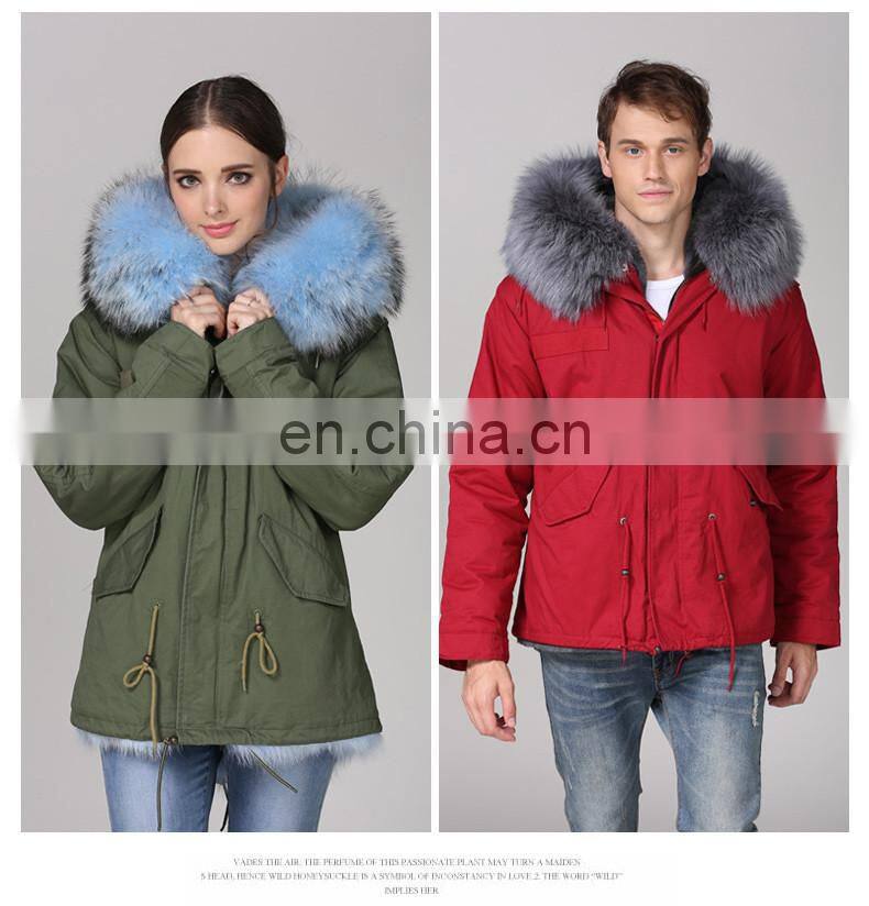 2017 Fur Lover Pakra Fashion Style For Couple Trench Coat De Los Hombres