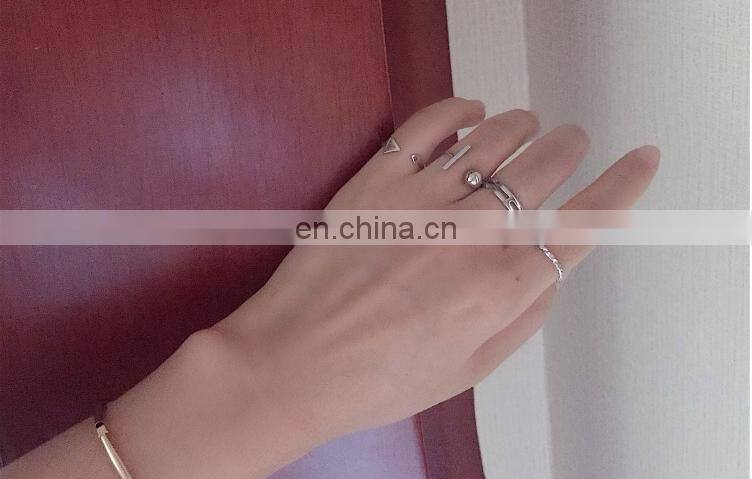 4PCS/Set Punk Handsome Silver Rings for Unisex Knuckle Ring Set