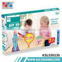 Educational play set glow in the dark diy toys pen 3d game