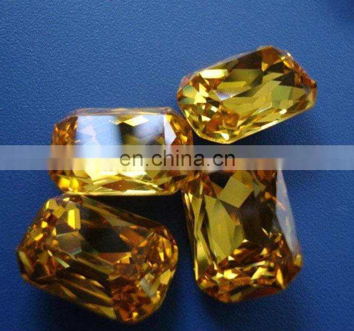 Octagon shape 10*14mm size crystal fancy stone for garment accessories