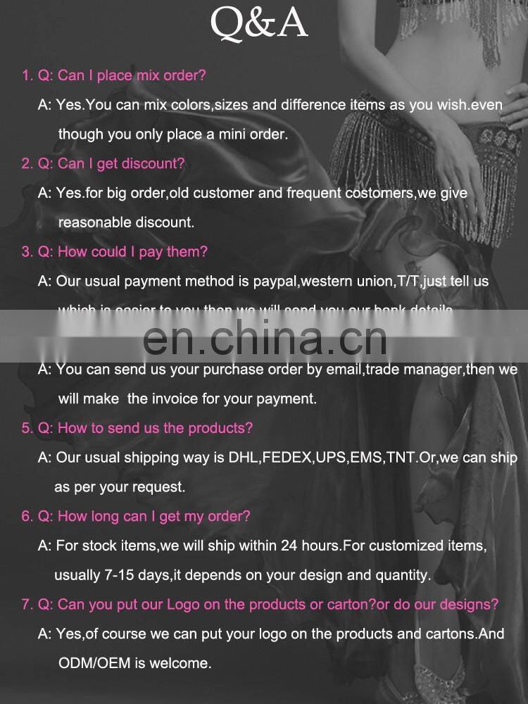 T-5112 Sexy slim black and white round dot women belly dance skirt