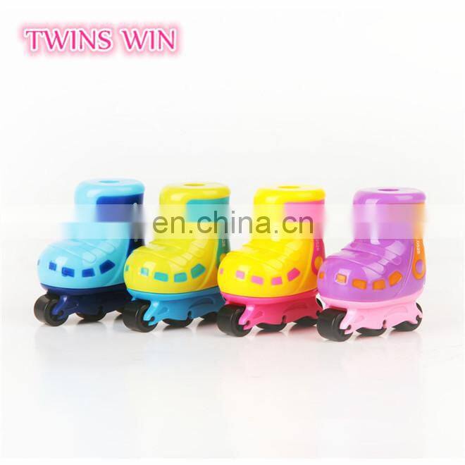 chinese cheapest stationery wholesale 2018 alibaba hotsale cartoon cute Roller skates shaped mini pencil sharpeners for children