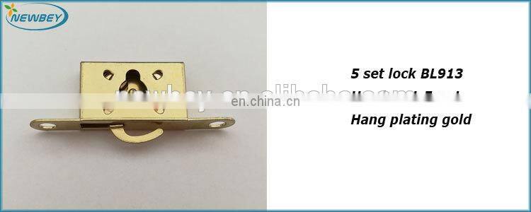 Gold Color Wooden Jewerlry Box Lock Wooden Case Lock In Five Set
