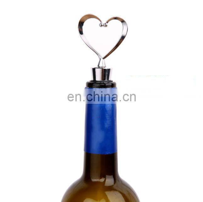 Promotion Wedding Valentines Gift heart shape Red Wine Champagne Bottle Stopper