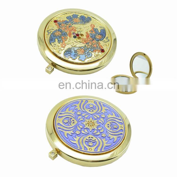 Gold compact mirror, cosmetic mirror, makeup mirror for sale