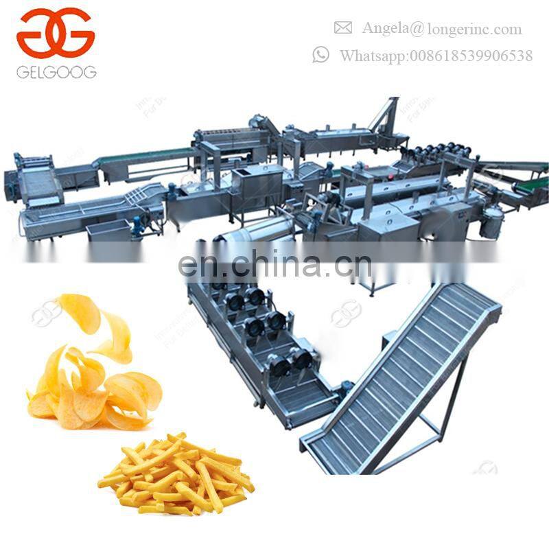 Factory Small Scale Semi Auto French Fries Making Production Line Machines Plant Fresh Potato Chips Processing Line For Sale