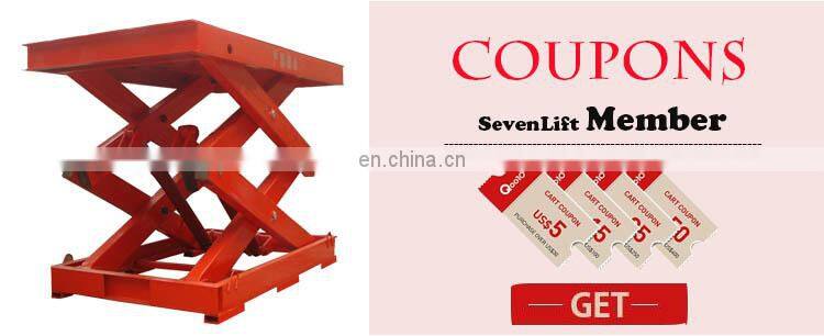 7LSJG Shandong SevenLift cheap small residential hydraulic warehouse freight cargo elevator lift