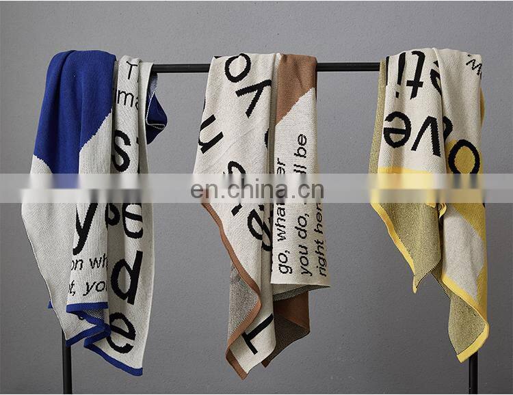 RAWHOUSE Wholesale 100 % cotton soft Knitted blanket