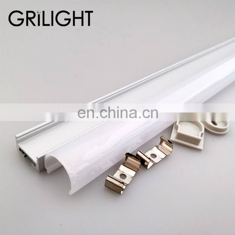 Anodized surface round aluminum profile for 8mm 10mm 12mm 16mm flexible led strip