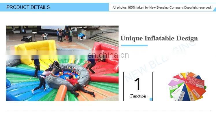 Carnival interactive sport giant bungee cord hippo chow down inflatable human hungry hippos game