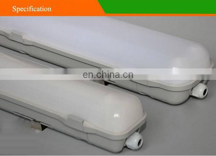 PC housing, PC cover 4ft T8 IP65 tri-proof light fixture