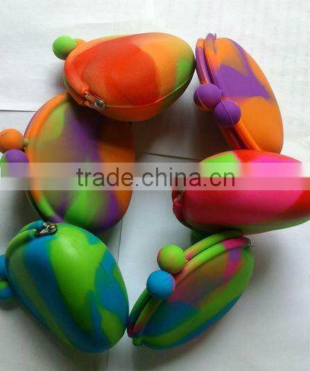 attractive silicone smart wallet Fancy coin purse Jelly coin purse for girls