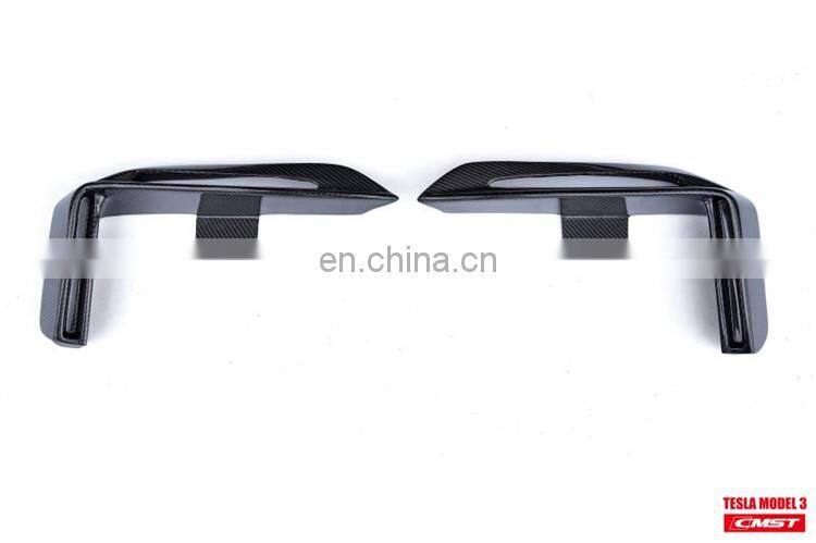 Front bumper rear bumper for Tesla model 3 in CMST style half carbon fiber material body kit for tesla model 3 facelift