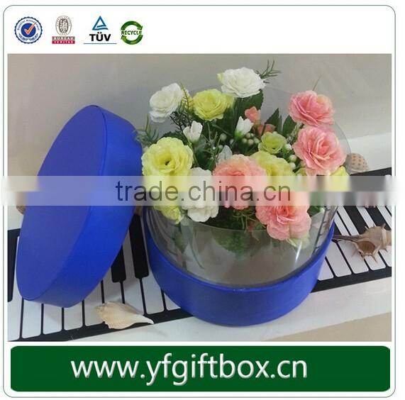 Customized paper Gift Boxes /Recycled Round Flower Boxes wholesale in Dongguan
