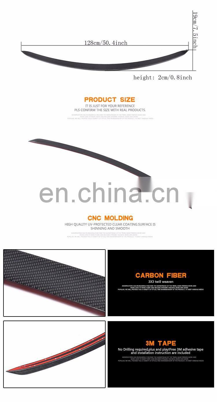 E-Class W213 Carbon fiber Rear Trunk Spoiler for Mercedes E200 E350 E63 AMG Sedan 16-17