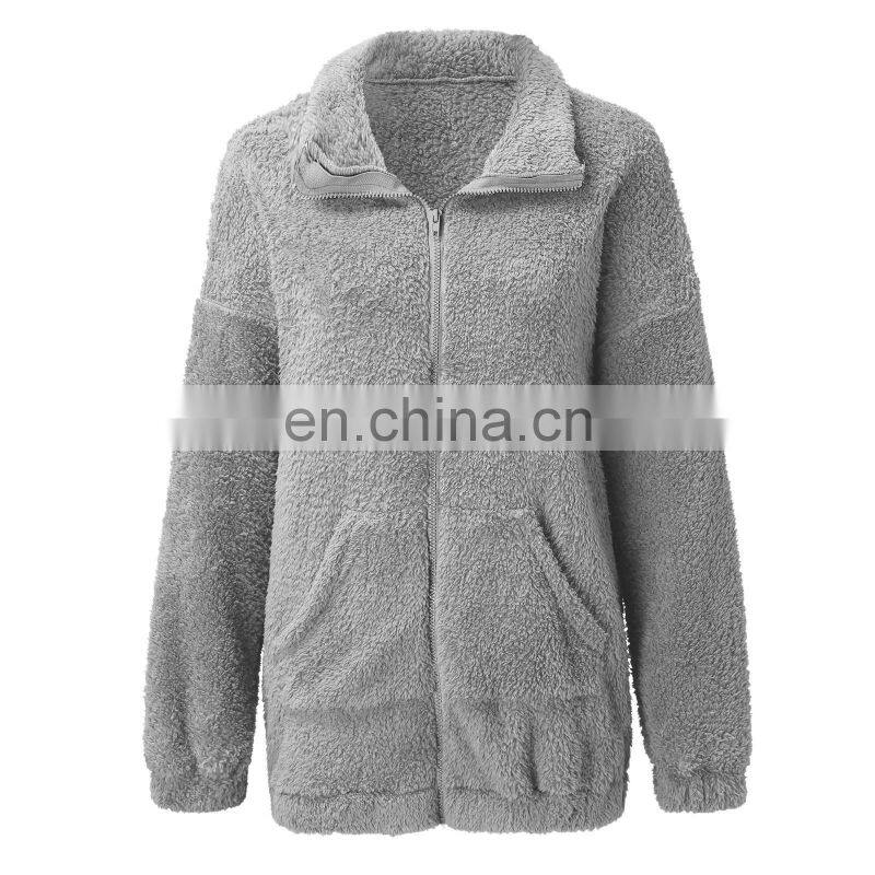 2021 European and American cross-border new women's fashion trend and comfortable wool cardigan jacket jacket