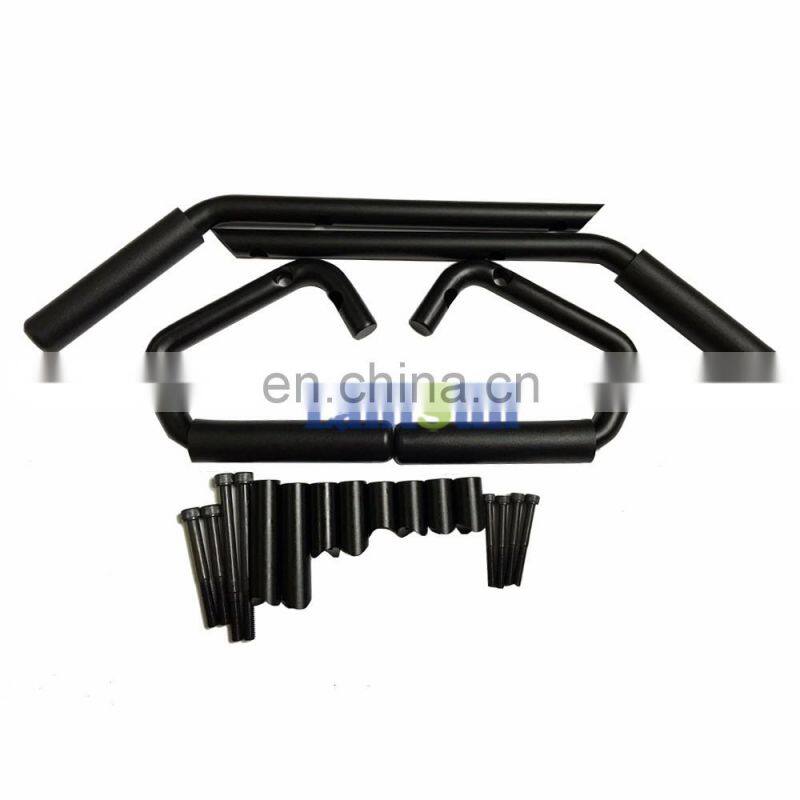 Aluminium Alloy Antiskid Mount Front + Rear Grab Bar Handle for 2007-2017 J178 for Jeep for wrangler JK 2 & 4 Door Black