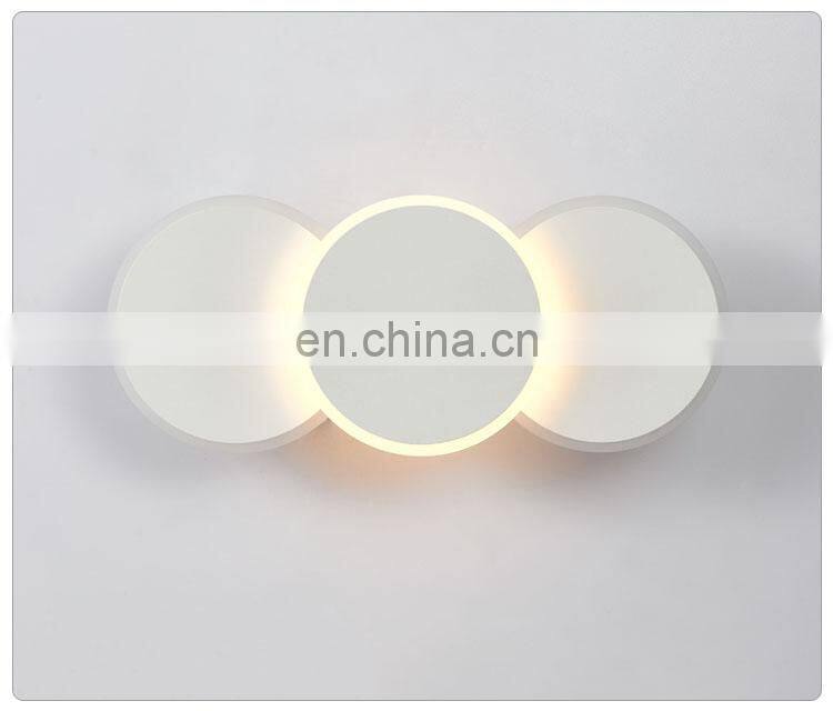 Factory Price Scones Corner Simple Aluminum Hotel Nordic Modern Round Shape Art Wall Light For House Decoration