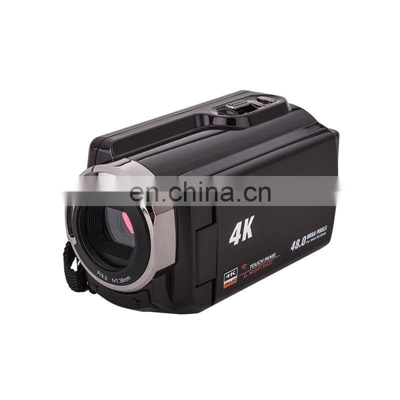 IR Night Vision 48MP 3 inch touch screen Professional ultra hd 4k video camera wifi