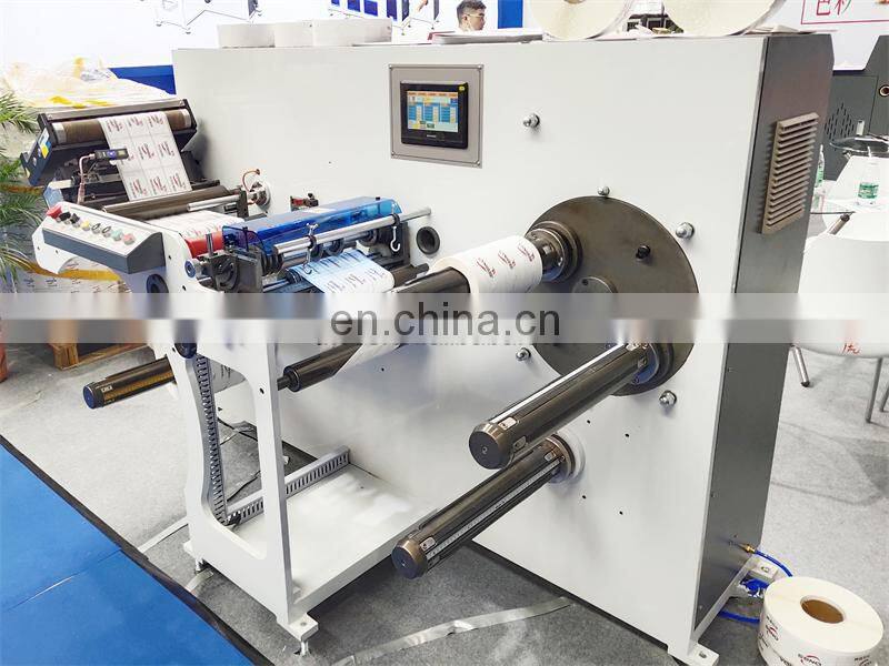 UTS320H High Speed narrow web Automatic Medicine Wine Label Cutting Machine, blank barcode sticker slitter rewinder