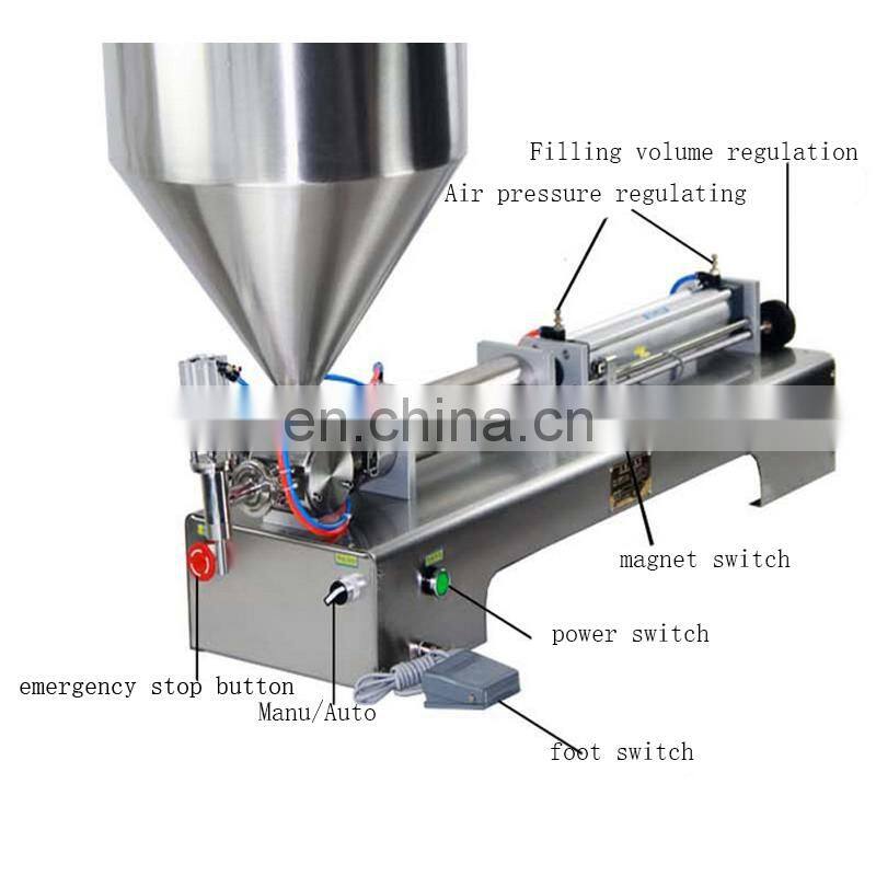 Liquid Detergent Shampoo Cosmetic Semi Automatic Paste Filling Machine
