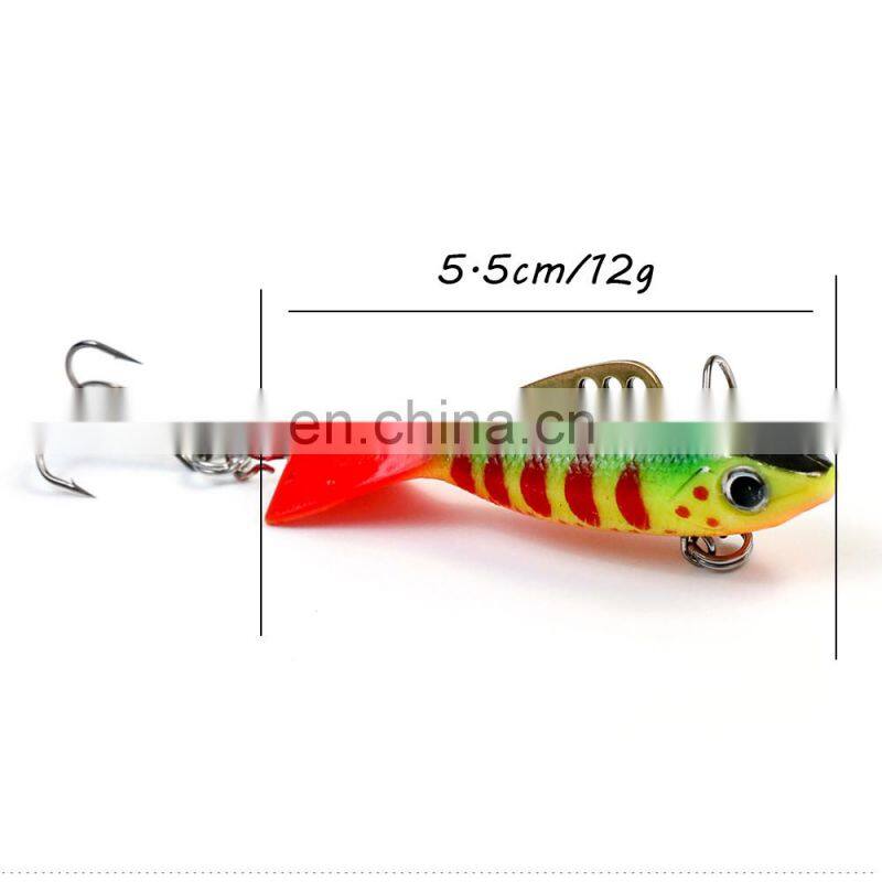 JOHNCOO Balancer Ice Fishing Lure 12g Sinking Vibration Winter Fishing Lure Hard Plastic Artificial VIB Lead Jigging