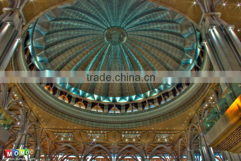 Prefabricated fiberglass roof steel structure mosque dome