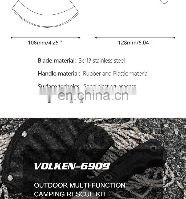 Camping Kit Multi Function Stainless Steel Axe Camping Axe With Sheath Rubber And Plastic Material