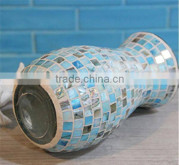 murano mosaic glass vase made in china with round bottom