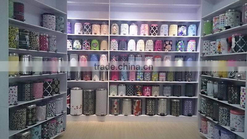 eco friendly flower printing garbage bin garbage can trash can