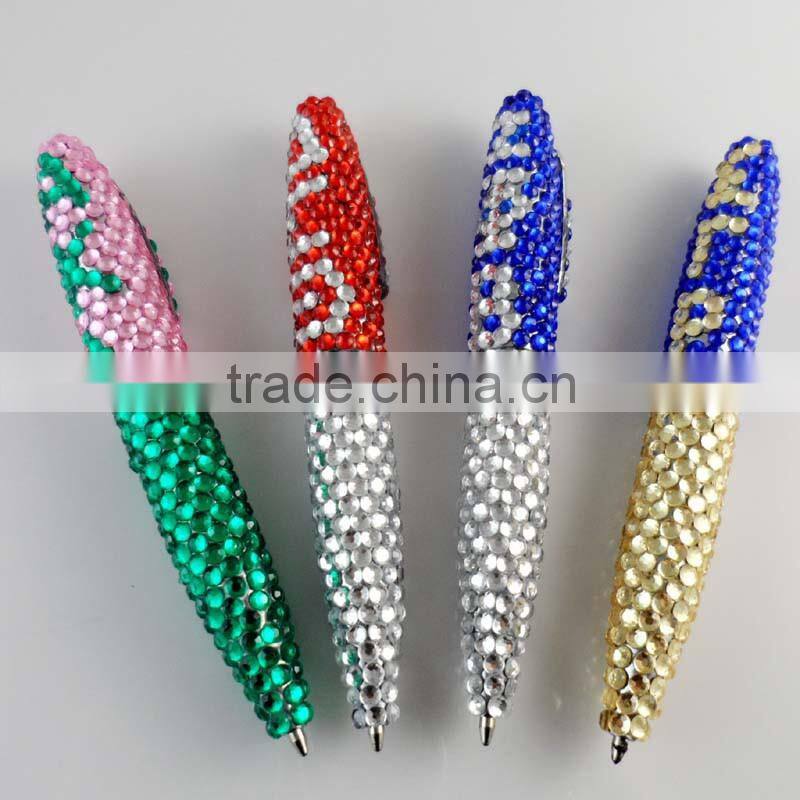 Custom promotion LOGO Delta Sigma Theta Sorority Rhinestone Writing Pen Bling pen