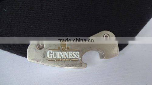 custom cotton beer bottle opener cap with embroidery logo