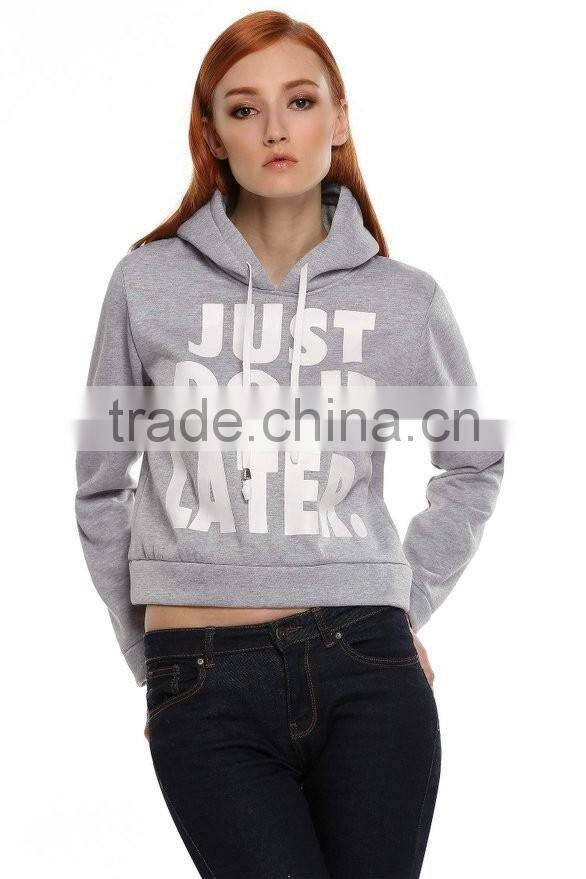 hotsale sportswear oem service blank plain dyed women with hood fleece crop womens hoodies