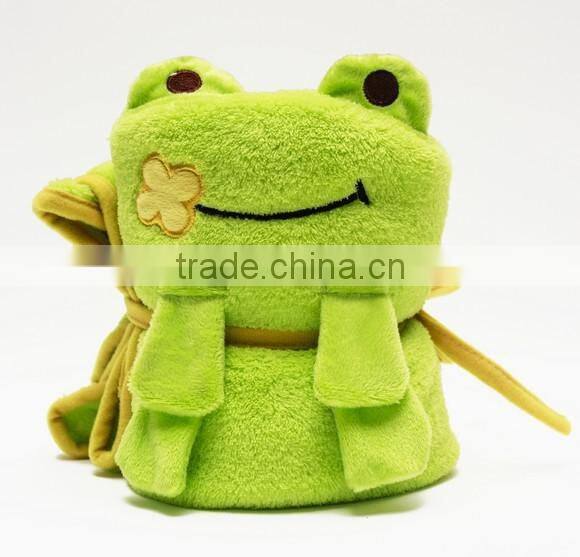 Toy with blanket Convenient foldable toy blanket for travel