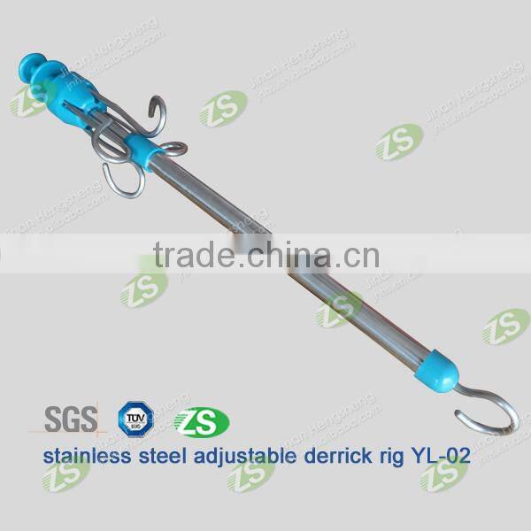 Hospital Medical Infusion Support Transfusion IV Pole Stand for Bed