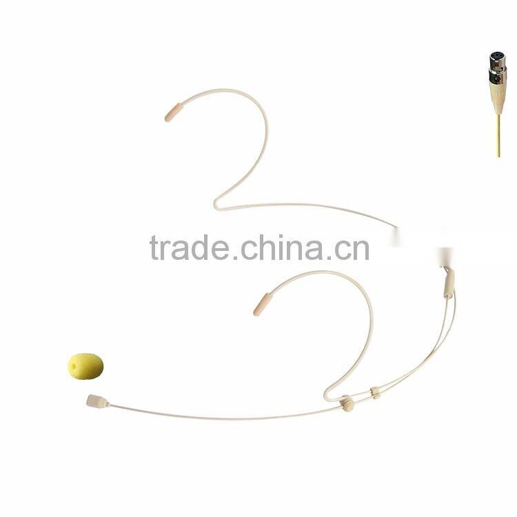 Freeboss HS-21S2-L6A 4 Pin Mini XLR Plug Omni Directional Electret Condenser Headset Microphone