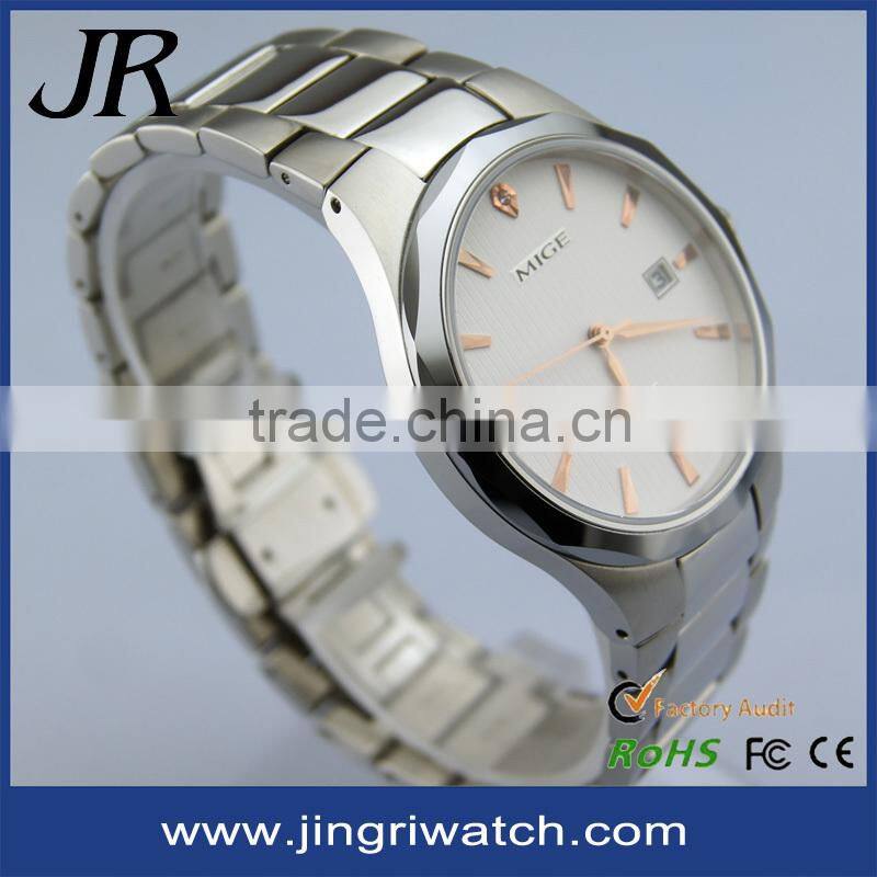 Japan quartz movt wholesale stainless steel back water resistant oem brand watch