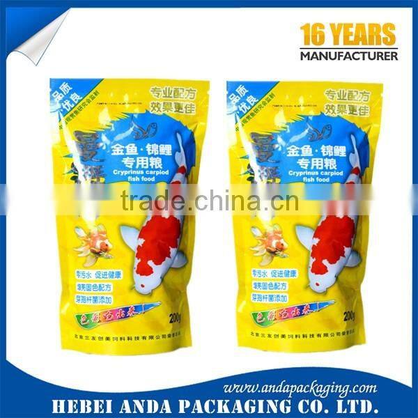 plastic custom fish food packaging material