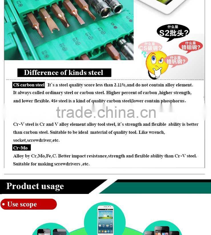 LAOA 38 in 1 high precise screwdriver set for repair cellphone clock laptop