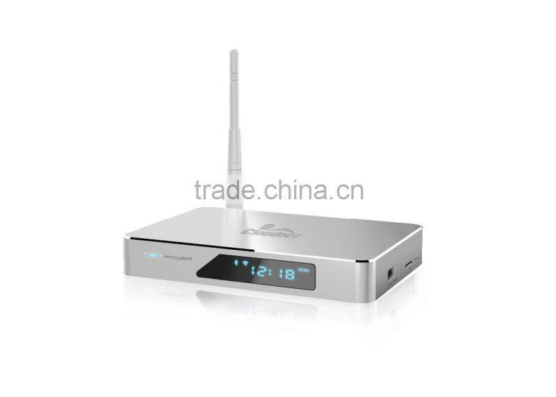 Cloudnetgo xbmc 15.2 android tv box with air mouse set top box support for 4k with alumium case koid tv box