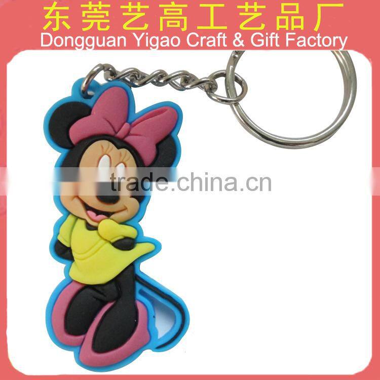 2016 Soft PVC one side embossed car parts key chain