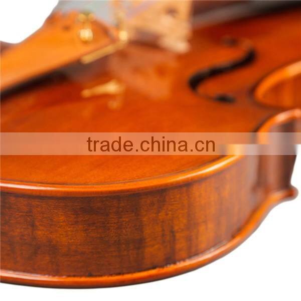 (TL004-1) Flamed Wood Violin With Case Jujube Accessories With Four Fine Turners