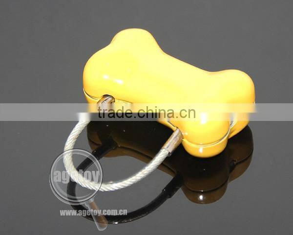 Cute Dog Bone Shaped Travel Luggage Three Codes Lock Suitcase Password Combination Lock Steel Wire Cipher Metal Digital Padlock