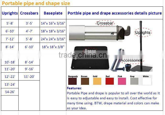 wedding pipe and drap for sale