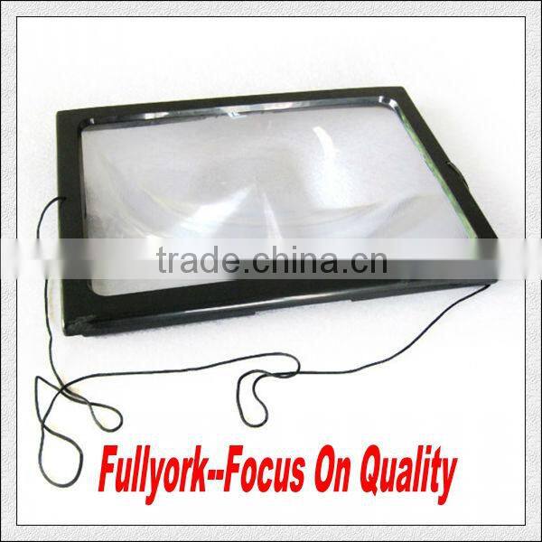 A4 Full Page Large Hands Free Magnifier Magnifying Glass Lens For Reading w/ Cord